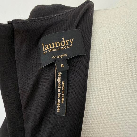 LAUNDRY BY SHELLI SEGAL FAUX LEATHER PATCHWORK DRESS - Picture 4 of 6